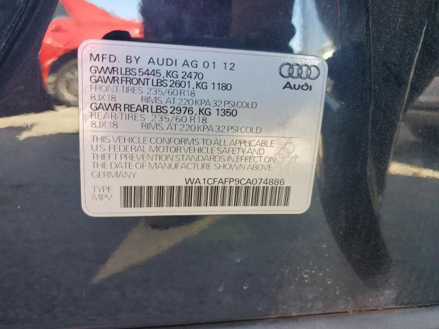 WA1CFAFP9CA074886 - 2012 AUDI Q5 PREMIUM GRAY photo 13