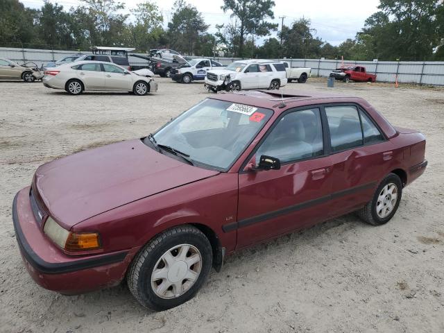 JM1BG2261M0279238 - 1991 MAZDA PROTEGE LX BURGUNDY photo 1