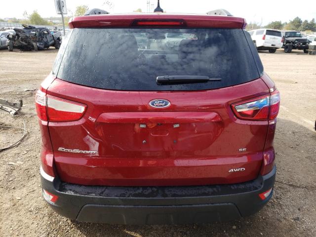 MAJ6P1UL5JC203455 - 2018 FORD ECOSPORT SE RED photo 6