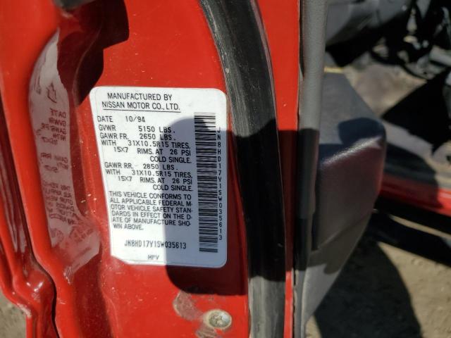 JN8HD17Y1SW035613 - 1995 NISSAN PATHFINDER LE RED photo 13