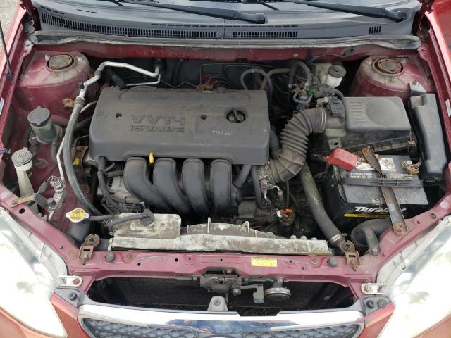 1NXBR32E55Z408062 - 2005 TOYOTA COROLLA CE RED photo 11