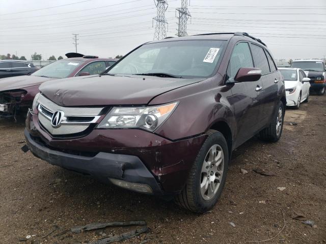 2HNYD28689H518257 - 2009 ACURA MDX TECHNOLOGY BURGUNDY photo 1