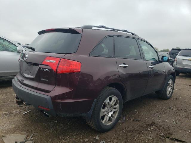 2HNYD28689H518257 - 2009 ACURA MDX TECHNOLOGY BURGUNDY photo 3