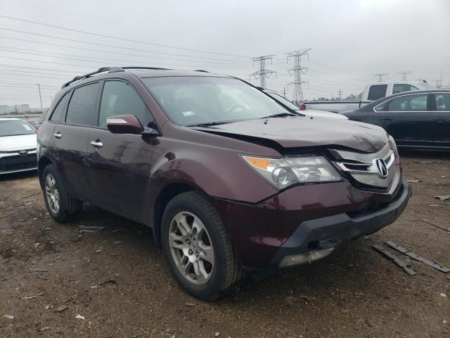 2HNYD28689H518257 - 2009 ACURA MDX TECHNOLOGY BURGUNDY photo 4