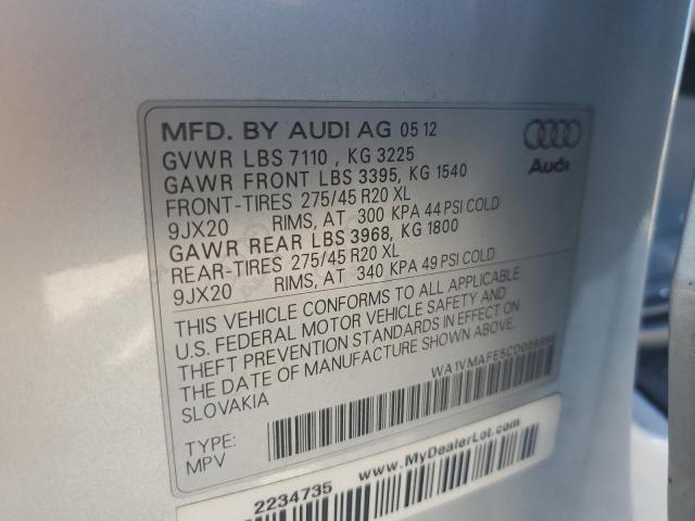 WA1VMAFE5CD009996 - 2012 AUDI Q7 PRESTIGE 银色 照片 13