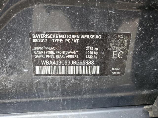 WBA4J3C59JBG95883 - 2018 BMW 430XI GRAN COUPE CHARCOAL photo 12