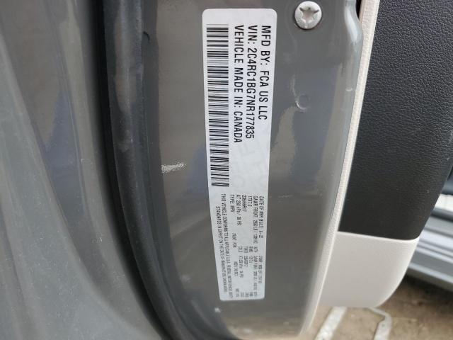 2C4RC1BG7NR177835 - 2022 CHRYSLER PACIFICA TOURING L GRAY photo 14