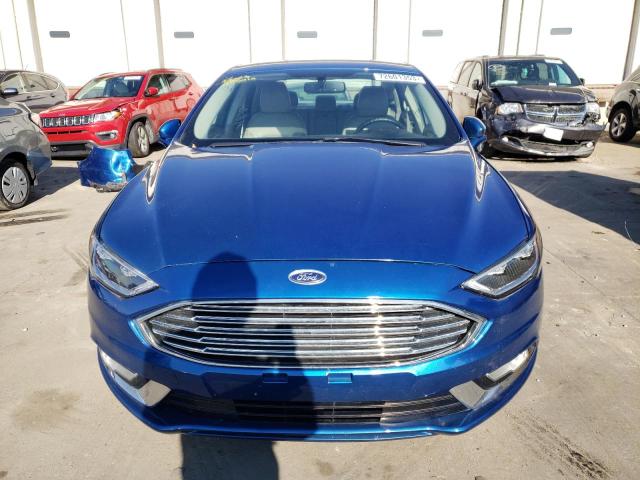 3FA6P0HD6HR328280 - 2017 FORD FUSION SE BLUE photo 5