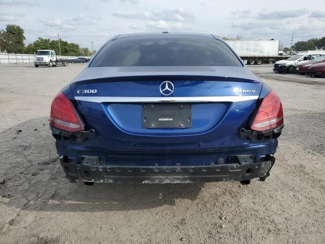 55SWF4KB8JU259187 - 2018 MERCEDES-BENZ C 300 4MATIC BLUE photo 6