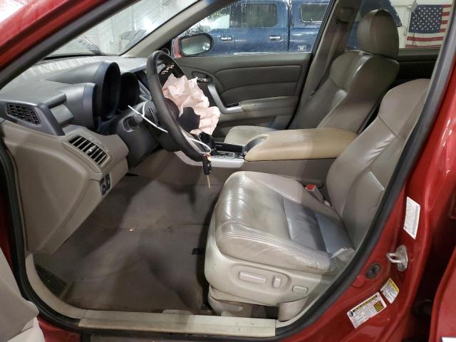 5J8TB18288A008082 - 2008 ACURA RDX RED photo 7