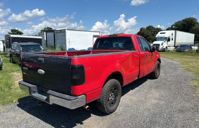 1FTRF12W47KB40354 - 2007 FORD F150 RED photo 4