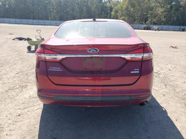 3FA6P0HD7HR177868 - 2017 FORD FUSION SE RED photo 6