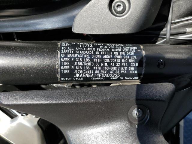 JKAENEA14FDA00335 - 2015 KAWASAKI EN650 A 黑色 照片 10