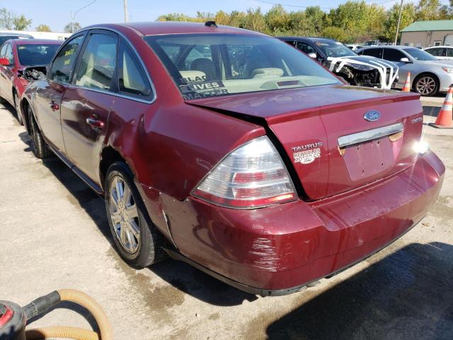 1FAHP25W48G105625 - 2008 FORD TAURUS LIMITED MAROON photo 2