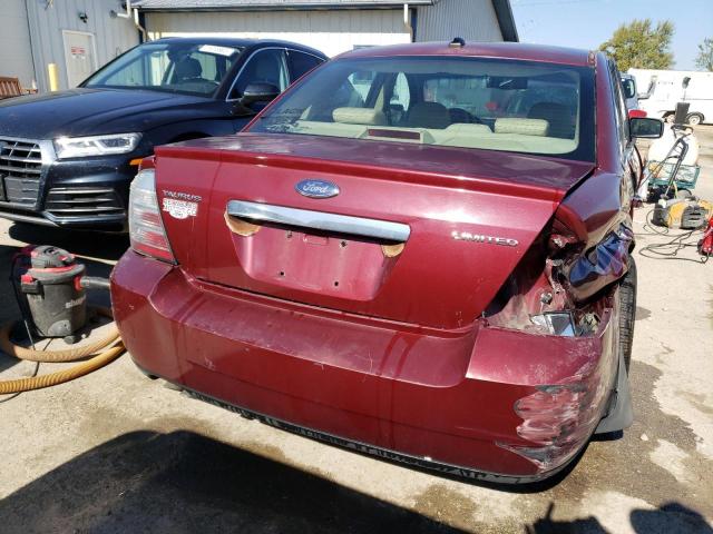 1FAHP25W48G105625 - 2008 FORD TAURUS LIMITED MAROON photo 6