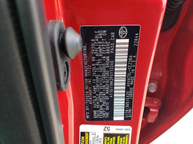 4T1G11AK2PU113240 - 2023 TOYOTA CAMRY SE NIGHT SHADE RED photo 13