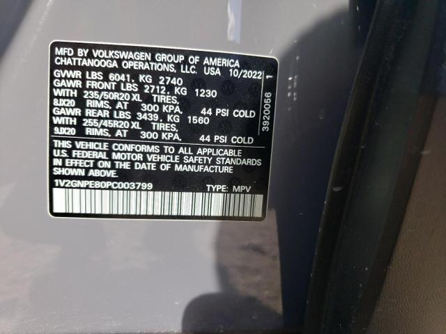 1V2GNPE80PC003799 - 2023 VOLKSWAGEN ID.4 PRO S 灰色 照片 13