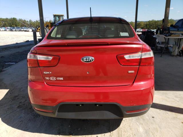 KNADM4A32E6376626 - 2014 KIA RIO LX RED photo 6