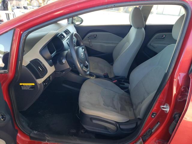 KNADM4A32E6376626 - 2014 KIA RIO LX RED photo 7