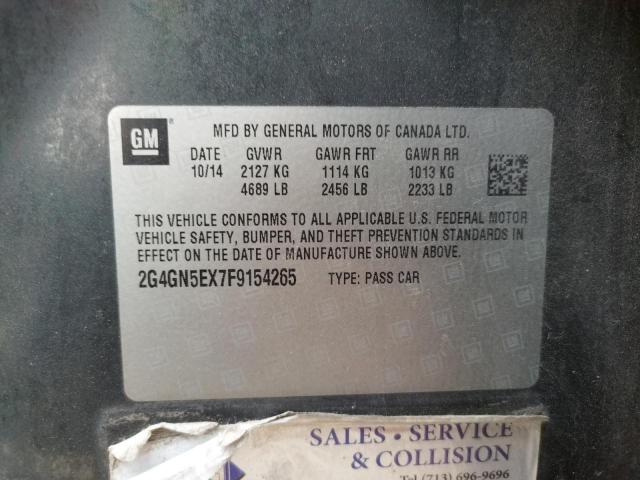 2G4GN5EX7F9154265 - 2015 BUICK REGAL PREMIUM GRAY photo 12