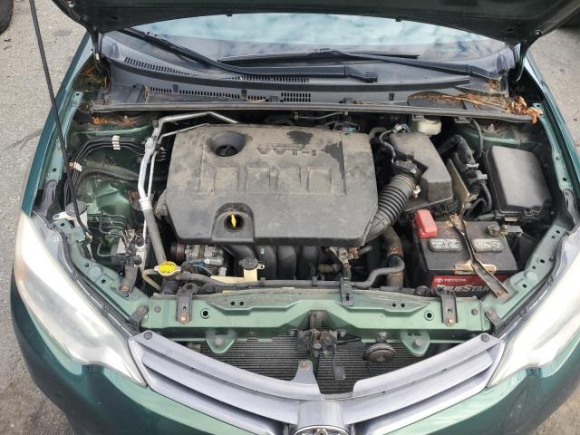 2T1BURHE6FC259835 - 2015 TOYOTA COROLLA L GREEN photo 11