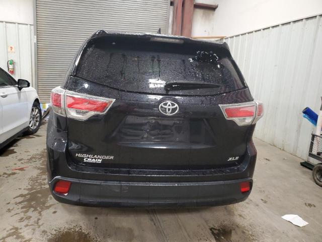 5TDKKRFH8ES013300 - 2014 TOYOTA HIGHLANDER XLE BLACK photo 6