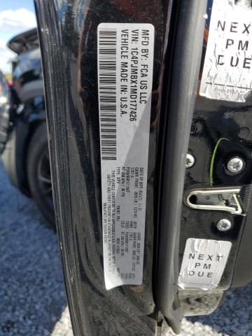 1C4PJMBX1MD177426 - 2021 JEEP CHEROKEE TRAILHAWK BLACK photo 12