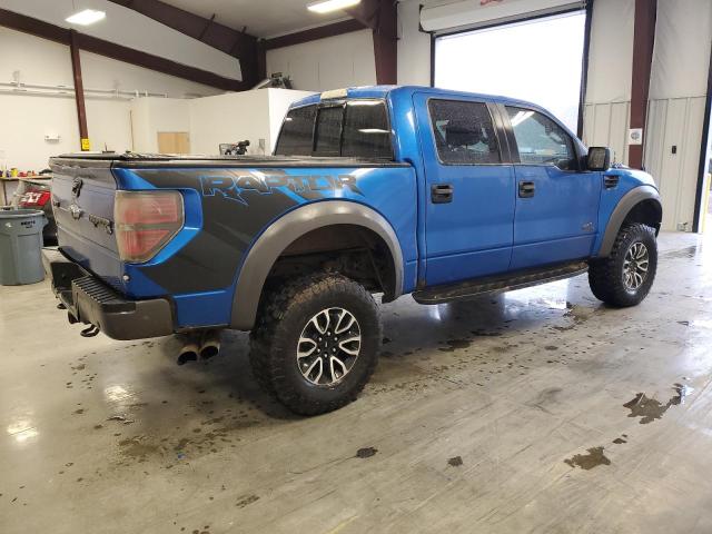 1FTFW1R61EFC23660 - 2014 FORD F150 SVT RAPTOR BLUE photo 3