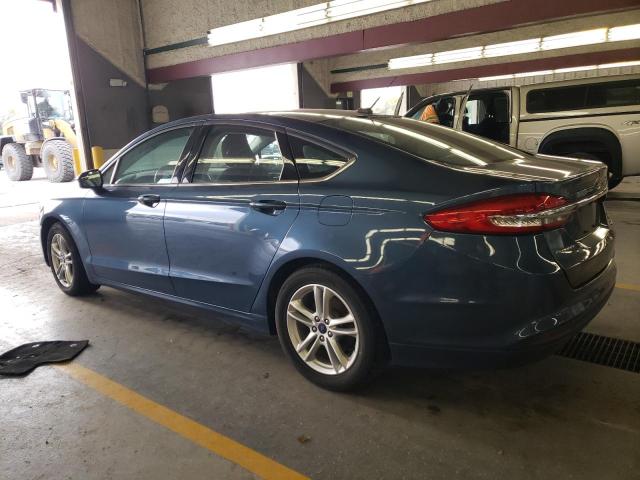 3FA6P0HDXJR135751 - 2018 FORD FUSION SE BLUE photo 2