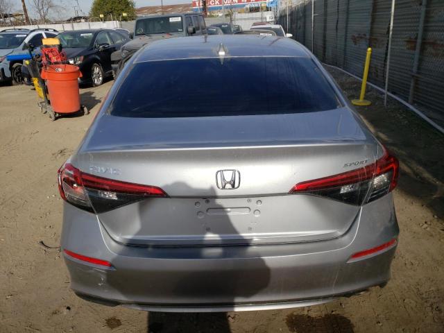 2HGFE2F58NH591645 - 2022 HONDA CIVIC SPORT SILVER photo 6