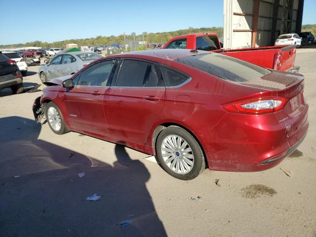 3FA6P0LU4ER252366 - 2014 FORD FUSION SE HYBRID RED photo 2