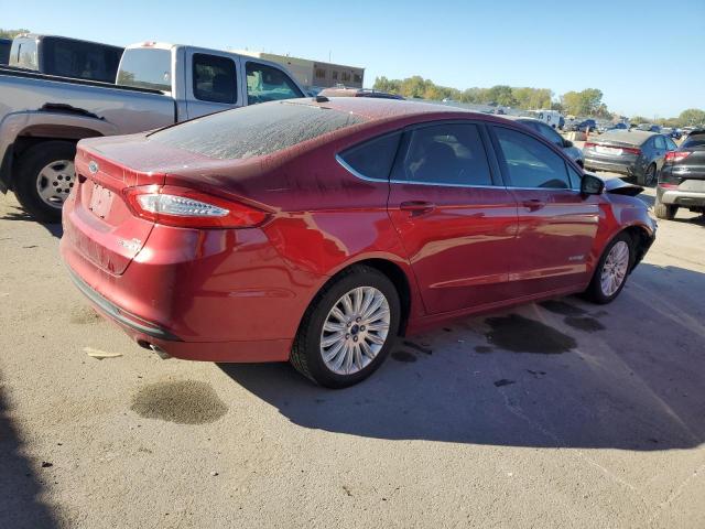 3FA6P0LU4ER252366 - 2014 FORD FUSION SE HYBRID RED photo 3