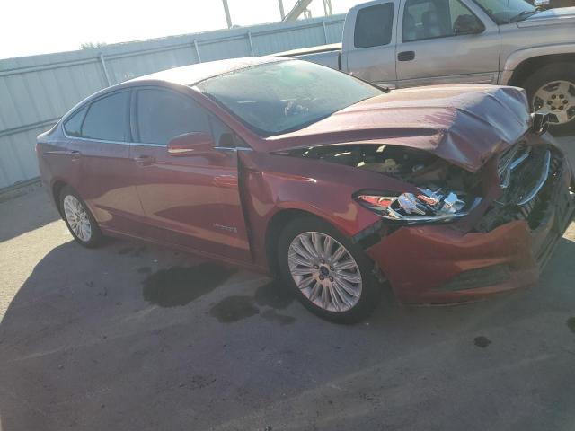 3FA6P0LU4ER252366 - 2014 FORD FUSION SE HYBRID RED photo 4