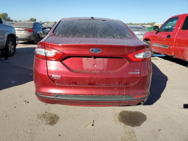 3FA6P0LU4ER252366 - 2014 FORD FUSION SE HYBRID RED photo 6