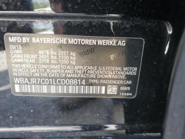 WBAJR7C01LCD08814 - 2020 BMW 530 XI BLACK photo 12