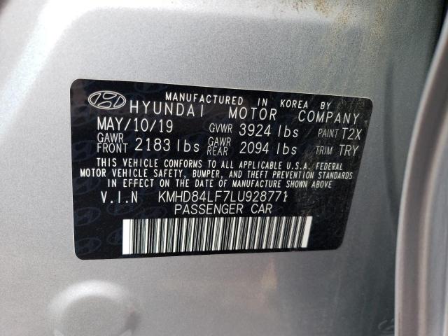 KMHD84LF7LU928771 - 2020 HYUNDAI ELANTRA SEL GRAY photo 12