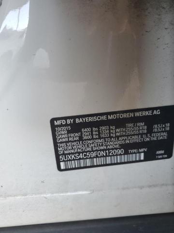 5UXKS4C59F0N12090 - 2015 BMW X5 XDRIVE35D WHITE photo 12