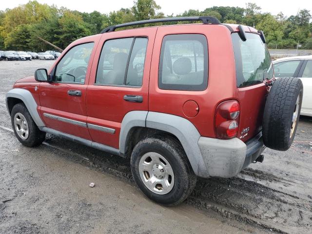 1J4GL48K37W536851 - 2007 JEEP LIBERTY SPORT RED photo 2