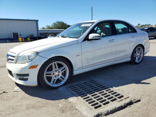 WDDGF4HB2CA616037 - 2012 MERCEDES-BENZ C 250 WHITE photo 1