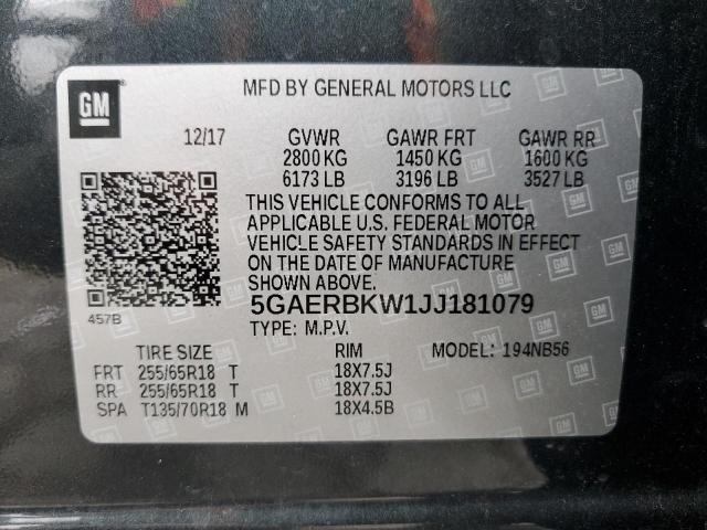 5GAERBKW1JJ181079 - 2018 BUICK ENCLAVE ESSENCE 灰色 照片 13