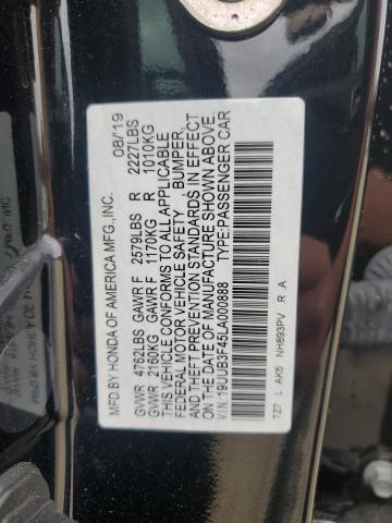 19UUB3F45LA000888 - 2020 ACURA TLX TECHNOLOGY 黑色 照片 12