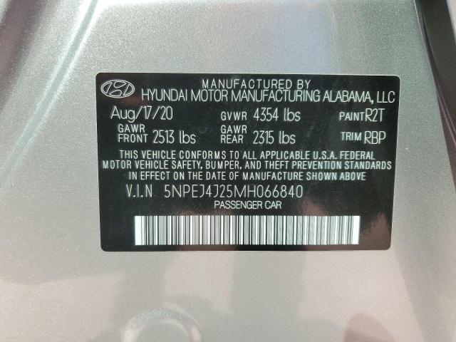 5NPEJ4J25MH066840 - 2021 HYUNDAI SONATA SEL PLUS SILVER photo 13