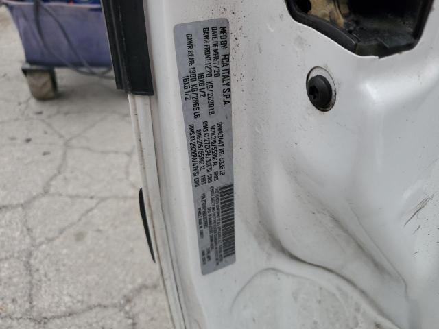 ZFBHRFAB1L6S19615 - 2020 RAM PROMASTER WHITE photo 13