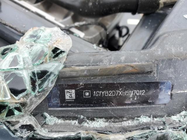 1G1YB2D7XH5117012 - 2017 CHEVROLET CORVETTE STINGRAY 1LT WHITE photo 10