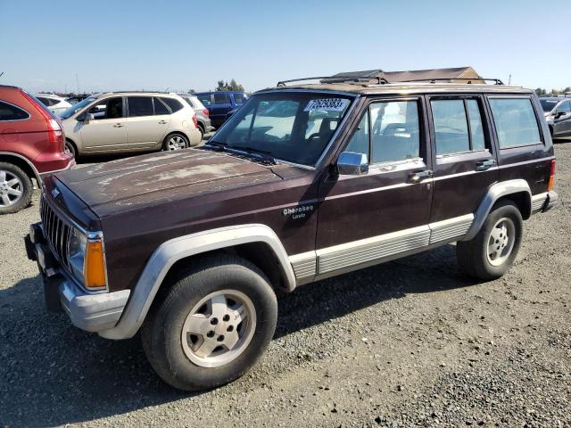 1J4FT58LXLL152913 - 1990 JEEP CHEROKEE LAREDO BURGUNDY photo 1