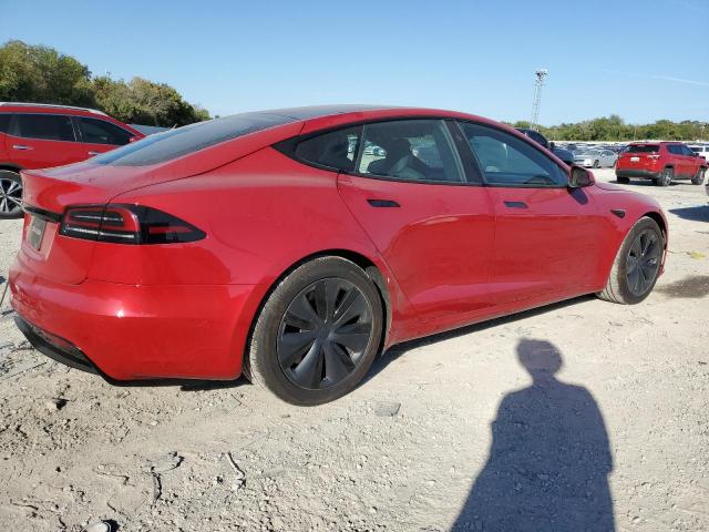 5YJSA1E51NF492076 - 2022 TESLA MODEL S Կարմիր լուսանկար 3