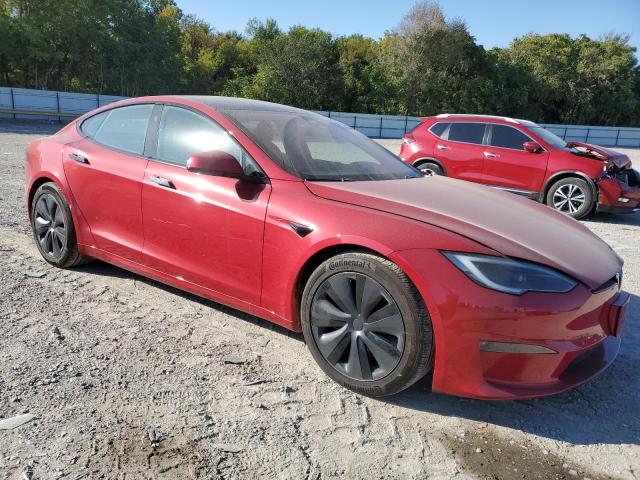5YJSA1E51NF492076 - 2022 TESLA MODEL S Կարմիր լուսանկար 4