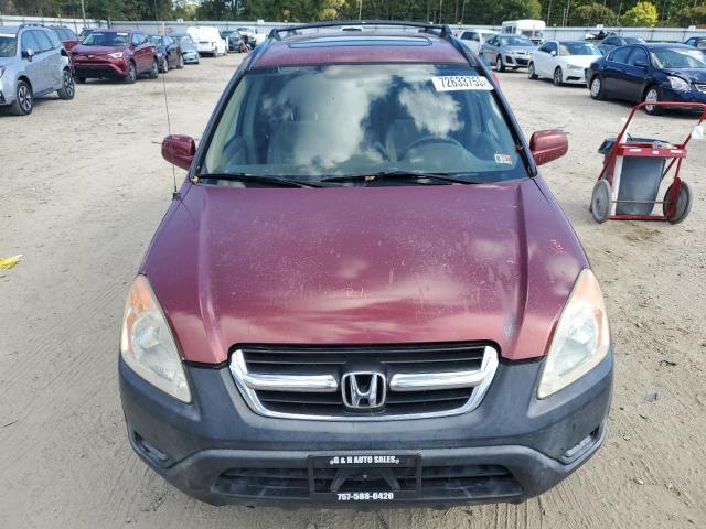 SHSRD78884U248317 - 2004 HONDA CR-V EX BURGUNDY photo 5