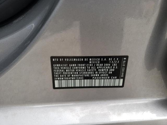 3VWBM7BU4PM015983 - 2023 VOLKSWAGEN JETTA SPORT SILVER photo 12