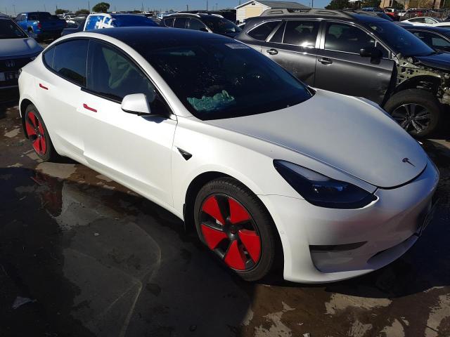 5YJ3E1EA4MF054186 - 2021 TESLA 3 WHITE photo 4